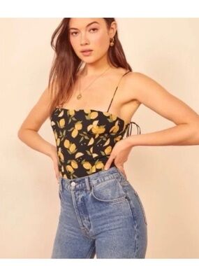 Reformation - Meyer Top in Lemon Drop (Size 2)